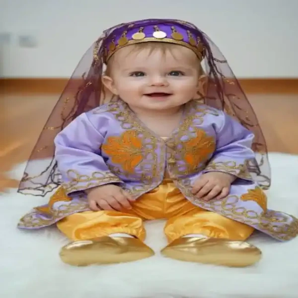 Lila bebek bindallı takımı