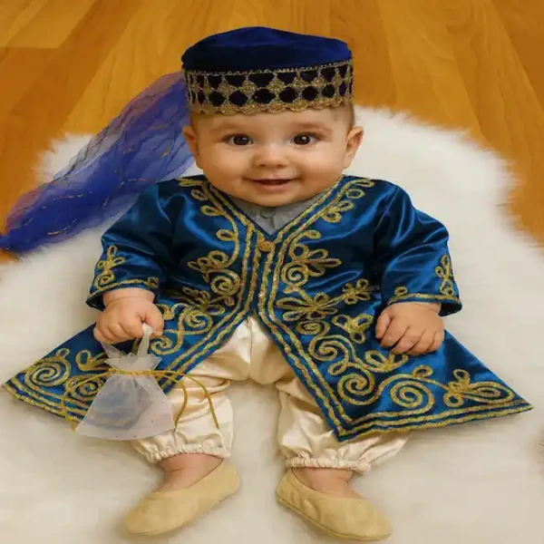 Mavi bebek bindallı takımı