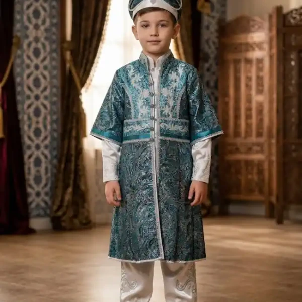 Yeşil şehzade sünnet kaftanı